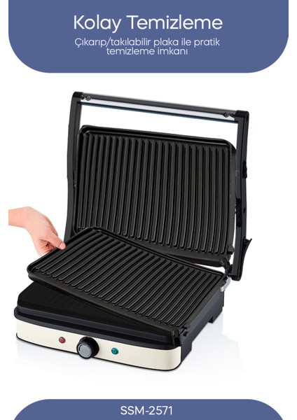 Yüksek Güçlü Krem Tost Makinesi 2000W, Pratik ve Şık Tasarım fiyatları