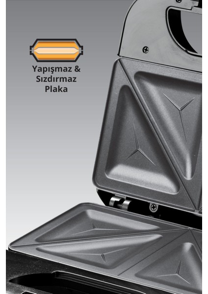 Yapışmaz Plaka, Pratik Kullanım, Hızlı ve Eşit Kızartma, Kompakt Tasarım fiyatları