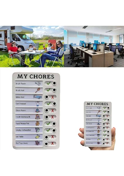 6x Işlerim Kontrol Listesi Notu Plastik Kart Çek Öğeleri ve Form Için Çıkarılabilir ve Yeniden Kullanılabilir Yaratıcı Not Kontrol Listesi (Yurt Dışından) fırsatları