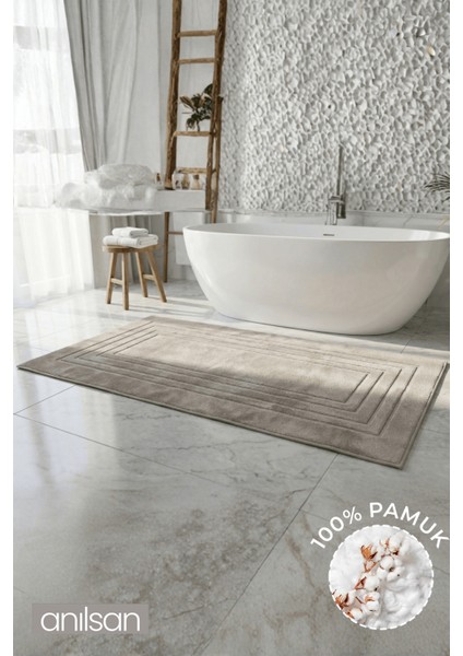 Alora Vizon Büyük Ayak Havlusu - 60X130 cm , 690GR %100 Pamuk, Spa ve Otel Banyo Paspası