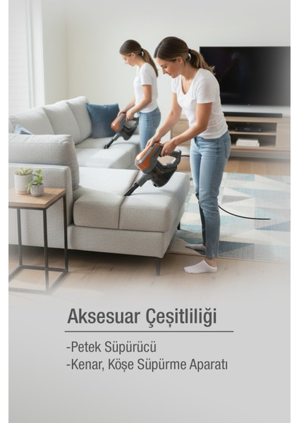 Pluto P 6000 Cyclone Dikey Elektrikli Süpürge Antrasit