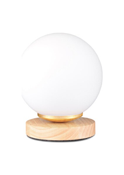 New Nuuq Beyaz Camlı Abajur 241935 Ahşap Malzeme ile Ev Ofis İçin Şık Aydınlatma indirimleri