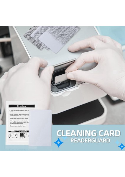 CR80 Temizleme Kartları Çift Taraflı Kart Okuyucu Temizleyici Pos Manyetik Terminal Temizleme Kartları CK-CR80 Kart Çipi Temizleyici (40 Adet) (Yurt Dışından) indirimleri