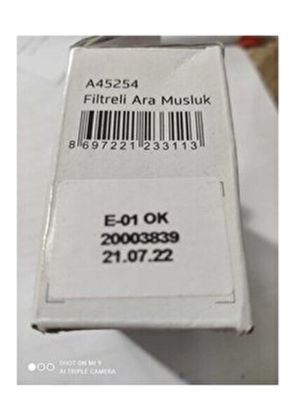 Filtreli Ara Musluk 2’li A45254 Pirinç Malzemeden Yapılmış Aç - Kapa Tipi