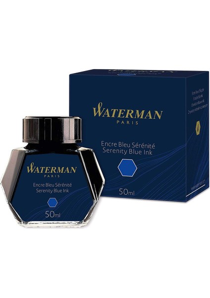 Waterman Dolma Kalem Mürekkep, Serenity Mavi, 50ml Şişe indirimleri