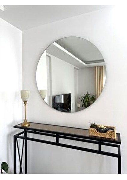 80 cm Yuvarlak Ayna Çerçevesiz CNC Rodajlı Kenarlarla Modern Tasarım fiyatları