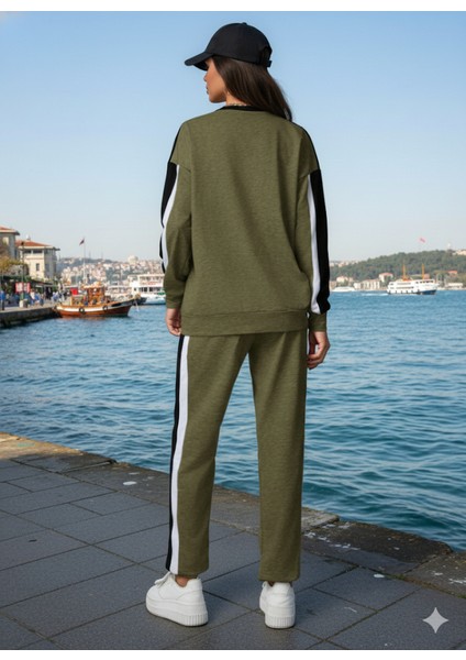 Kadın Uzun Kollu Şerit Detay Eşofman Takım fiyatları