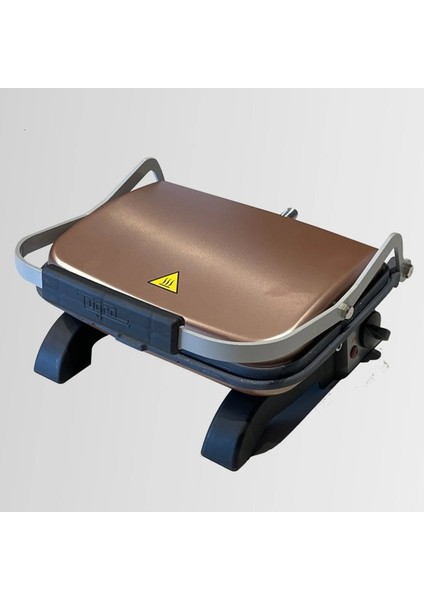 Döküm Mini Tost Makinesi 1800 W, Şık Rose Gold Renkli, Pratik ve Hızlı Kullanım