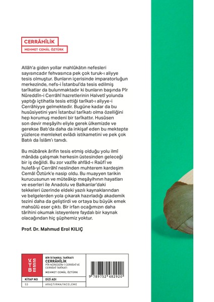 Bir İstanbul Tarîkatı Cerrâhîlik - Mehmet Cemâl Öztürk fiyatları