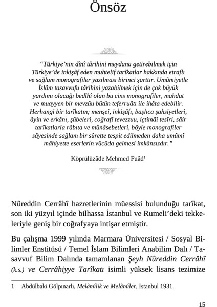 Bir İstanbul Tarîkatı Cerrâhîlik - Mehmet Cemâl Öztürk indirimleri