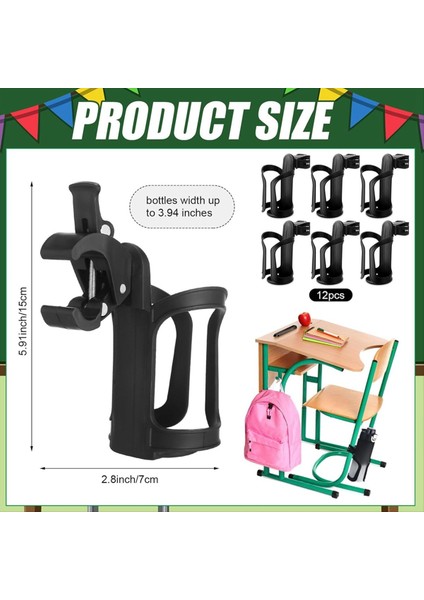 12 Pcs Sınıf Masa Bardağı Için Su Şişesi Tutucu Okula Geri Hediye 360 ​​° Dönen Su Şişesi Tutucu (Yurt Dışından) fırsatları