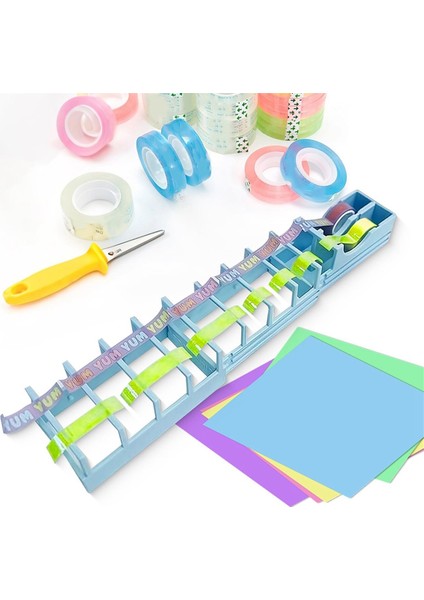 Hediye Paketleme ve El Sanatları Için Bıçak Gerektirmeden 18 Bant Hazırlayabilen Masaüstü Bant Dispenseri Standart (Yurt Dışından) modelleri