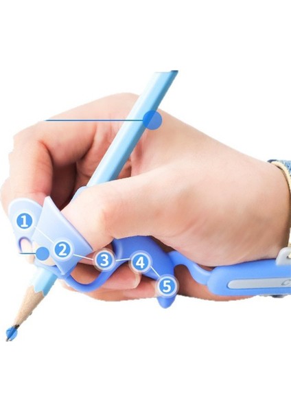 Çocuklar Için Anti-Grip Bilek Düzeltici Kalem Tutucu Başlangıç Seviyesi Dostu Yazmak Için Mükemmel Çizim Uygulaması Mavi (Yurt Dışından) fiyatları