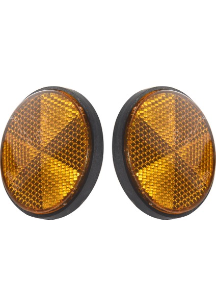 Motosikletler, Atv'ler, Motosikletler ve Arazi Motosikletleri Için Evrensel 2 x 2 Inç Yuvarlak Turuncu Reflektörler (Yurt Dışından)