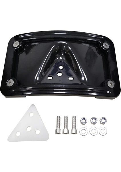 Harley Fat Bob Super Glide Dyna Için Siyah Kavisli Yatay Plaka Braketi (Yurt Dışından)