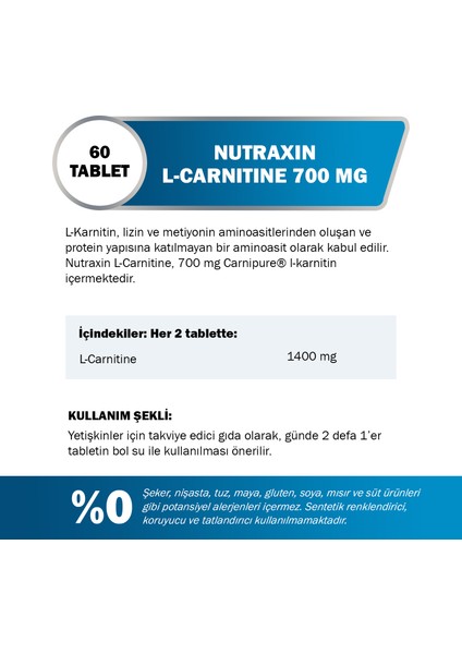 L-Carnitine 60 Tablet fiyatları