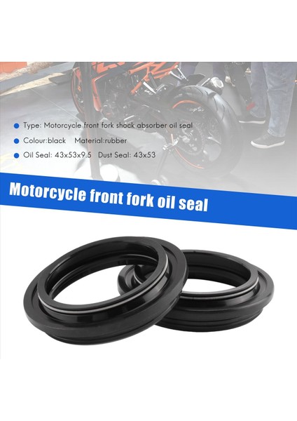 43X53X9.5 Motosiklet Ön Çatal Amortisör Yağ Keçesi 43X53 Ön Çatal Toz Kapağı Ktm 85 105 Duke 125 200 390 640 Için (Yurt Dışından) indirimleri