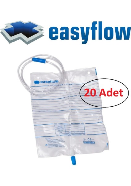 Musluklu Steril İdrar Torbası 2000 ml 20'li Paket