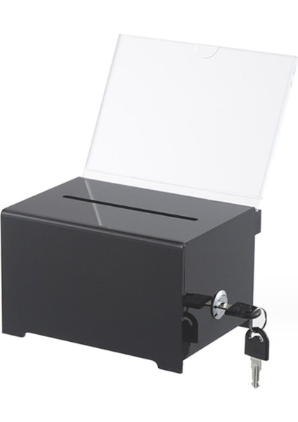 2 Paket Akrilik Bağış Kutusu Kilitli Siyah Oy Sandığı ve Burcu Tutucu Öneri Kutusu Bağış Toplama Bağışı Için (Yurt Dışından) fiyatları