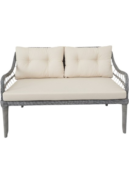 Kaş Alüminyum 2+1+1+Sehpa Bahçe Balkon Mobilyası,gri Rattan/krem Kumaş fiyatları