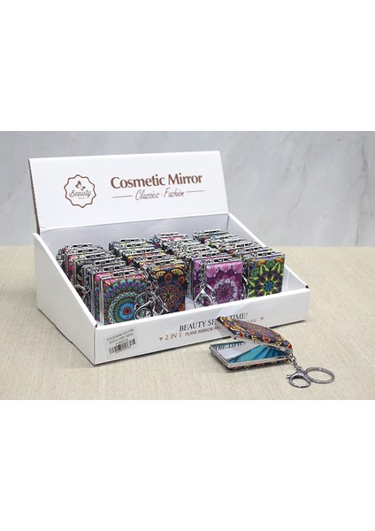 Taşlı El Aynası Anahtarlık ALK3768