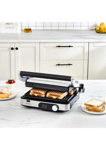 Pratik Gri Tost ve Izgara Makinesi, Şık Tasarım, Çok Fonksiyonlu
