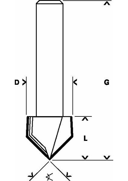 6mm Şaftlı V Oluk Freze Ucu 6*9,5 2608628446 modelleri