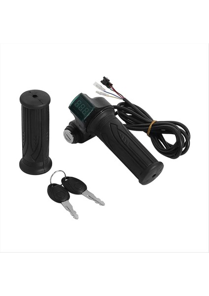 Güç Anahtarı ile Gaz Kavrama Gi 24/36/48/60V LED Elektrikli Bisiklet Scooter Gaz Kesme Kavrama Gi (Yurt Dışından)