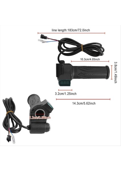 Güç Anahtarı ile Gaz Kavrama Gi 24/36/48/60V LED Elektrikli Bisiklet Scooter Gaz Kesme Kavrama Gi (Yurt Dışından) fiyatları