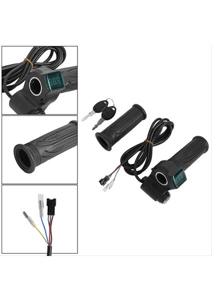 Güç Anahtarı ile Gaz Kavrama Gi 24/36/48/60V LED Elektrikli Bisiklet Scooter Gaz Kesme Kavrama Gi (Yurt Dışından) modelleri