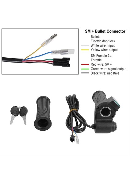 Güç Anahtarı ile Gaz Kavrama Gi 24/36/48/60V LED Elektrikli Bisiklet Scooter Gaz Kesme Kavrama Gi (Yurt Dışından) fırsatları