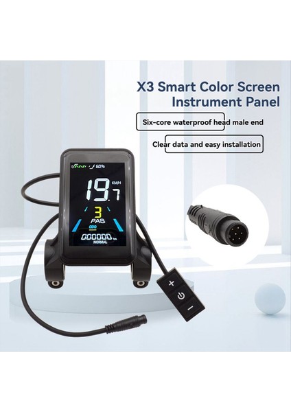 Elektrikli Bisiklet LCD Ekran X3 24V 36V 48V Renkli Ekran 6pin Su Geçirmez Bağlantı Fişi (Yurt Dışından) indirimleri