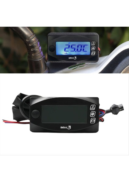 Motosiklet Su Sıcaklığı Voltmetre Zaman Göstergesi Mini 3&#39 Ü 1 Arada LED Dijital Gösterge Motosiklet Aksesuarları (Yurt Dışından) modelleri