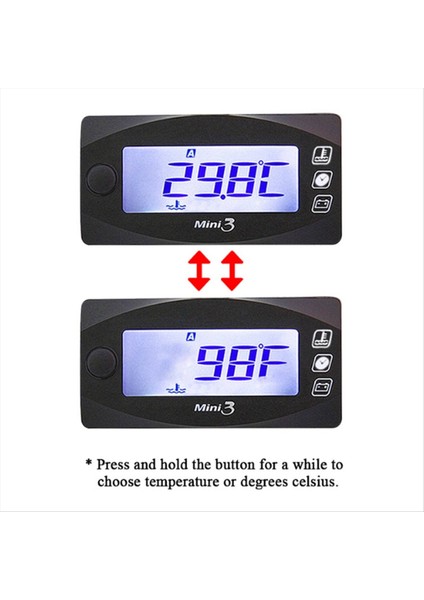 Motosiklet Su Sıcaklığı Voltmetre Zaman Göstergesi Mini 3&#39 Ü 1 Arada LED Dijital Gösterge Motosiklet Aksesuarları (Yurt Dışından) fırsatları