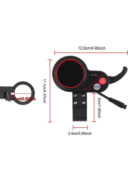 Mercane MX60 Akıllı Elektrikli Scooter Için LH-100 6-Pin LCD Ekran Kontrol Paneli (Yurt Dışından) fiyatları