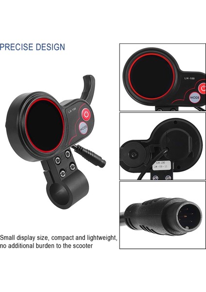 Mercane MX60 Akıllı Elektrikli Scooter Için LH-100 6-Pin LCD Ekran Kontrol Paneli (Yurt Dışından) modelleri