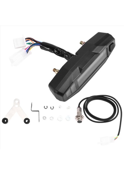 Motosiklet Modifiye Evrensel LCD Kilometre Takometre + Indüksiyon Tel Mıknatıs + Enstrüman Büyük Braket (Yurt Dışından) fiyatları