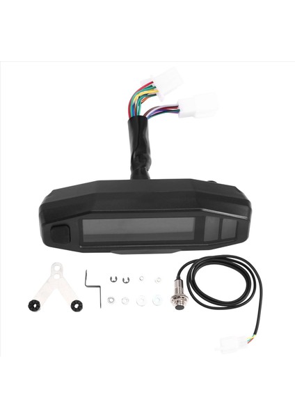 Motosiklet Modifiye Evrensel LCD Kilometre Takometre + Indüksiyon Tel Mıknatıs + Enstrüman Büyük Braket (Yurt Dışından) modelleri