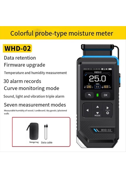 Whd-02 Ahşap Tahta Ölçer Renkli Ekran Duvar Nem Içeriği Test Cihazı Karton Nem Dedektörü Çimento Nem Test Cihazı (Yurt Dışından) fırsatları