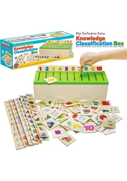Eğitici Ahşap Sınıflandırma Kutusu 88 Parça, Çocuklar Için Öğrenme Oyunu fiyatları