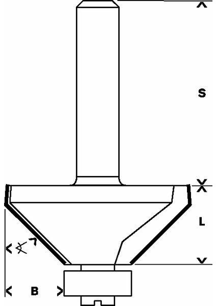 6mm Şaftlı Pah Kırma Freze Ucu 6*34,9*56 2608628448 modelleri