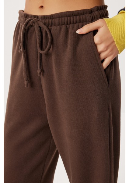 Çok Yumuşak Dokulu Selanik Eşofman Altı LUB0063 Acı Kahve fırsatları