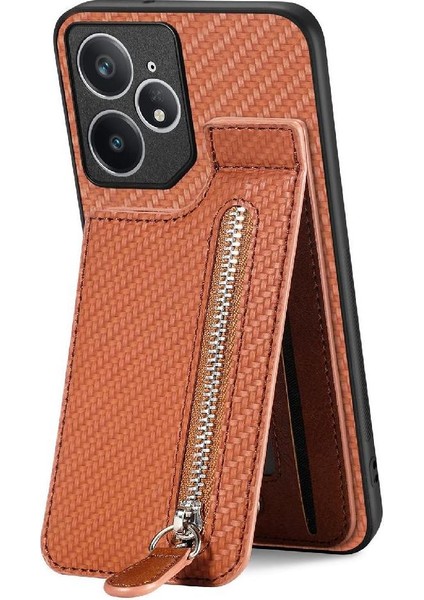 Realme Neo 7 Kılıf Standı Manyetik Araç Montaj Cüzdan Fermuar (Yurt Dışından)