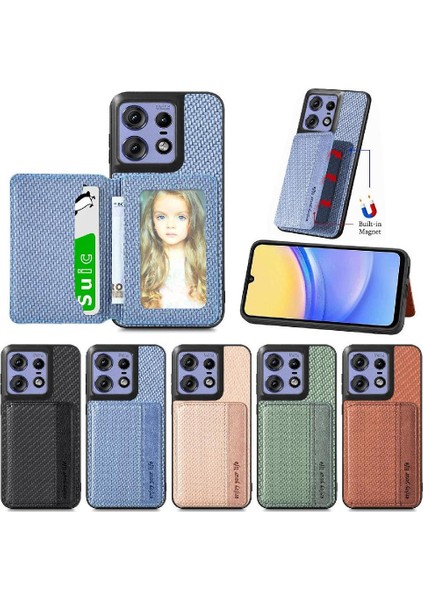 Motorola Edge 50 Pro Stand Fonksiyonu Manyetik Kart Kılıf (Yurt Dışından) fırsatları