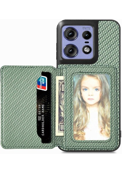 Motorola Edge 50 Pro Stand Fonksiyonu Manyetik Kart Kılıf (Yurt Dışından)