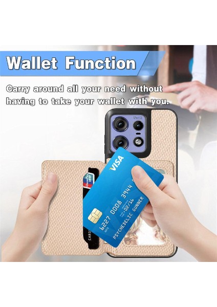 Motorola Edge 50 Pro Stand Fonksiyonu Manyetik Kart Kılıf (Yurt Dışından) modelleri