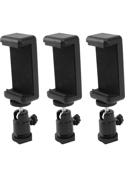 3x 2'si 1 Arada Cep Telefonu Klip Tutucu 360 Top Kafa Adaptör Montajı (Yurt Dışından)