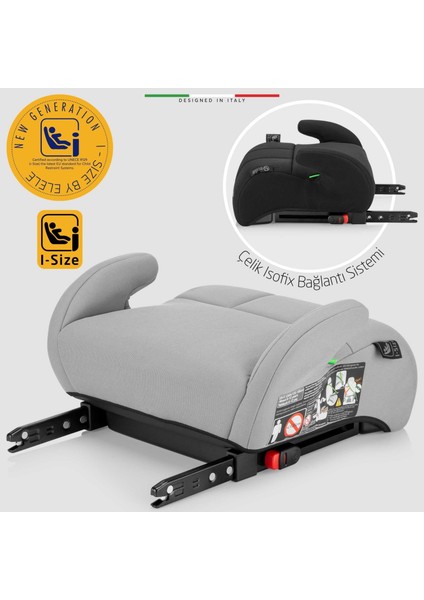 Robustofix I-Size Yükseltici Oto Koltuğu Isofix 125-150 cm 15-36 kg Siyah fiyatları