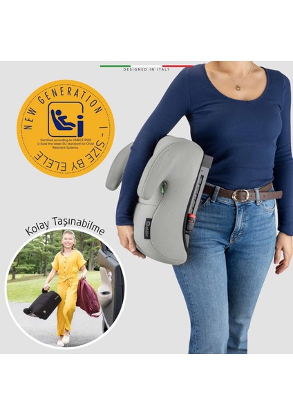 Robustofix I-Size Yükseltici Oto Koltuğu Isofix 125-150 cm 15-36 kg Siyah fırsatları