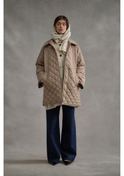 Cara Kapitone Ceket BE31 Honey/ancient Poplar modelleri